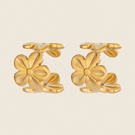304 Stainless Steel Cuff Earrings for Women YW4360-1-1