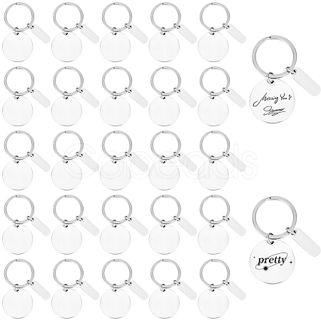 30Pcs Stainless Steel Keychain KEYC-BBC0001-01-1