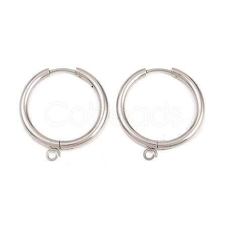 316 Stainless Steel Huggie Hoop Earring Findings EJEW-B158-01G-P-1