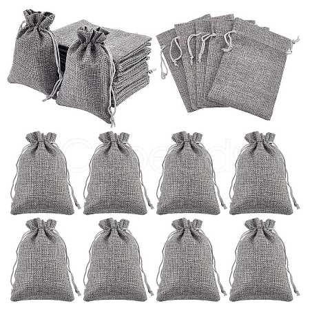 Burlap Packing Pouches Drawstring Bags ABAG-Q050-10x14-04-1