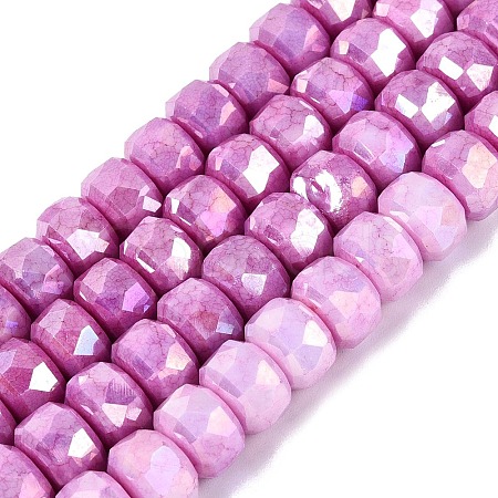 Anti-Tarnish Electroplate Glass Beads Strands GLAA-T025-10mm-11H-1