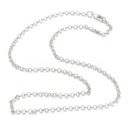 Brass Rolo Chain Necklace Making MAK-F036-01P-1