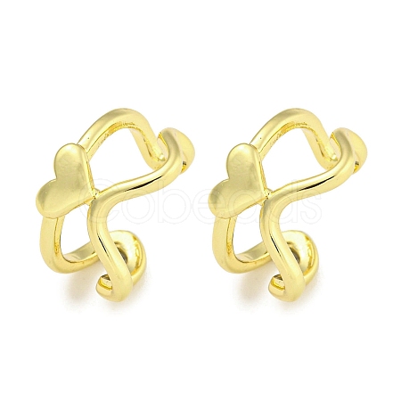Brass Cuff Earrings EJEW-C104-006G-1
