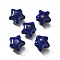 Handmade Porcelain Beads, Star, Dark Blue, 13.5x15x7.5mm, Hole: 2mm