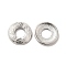 Alloy European Beads, Long-Lasting Plated, Cadmium Free & Lead Free, Platinum, 20x3mm, Hole: 8.5mm