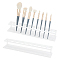 Acrylic Makeup Brush Organizer Display Stand, with Iron Finding, Rectangle, White, 32x5.6x4.42cm