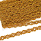 Filigree Corrugated Lace Ribbon, Wave Shape, for Clothing Accessories, Gold, 3/4 inch(18mm), about 19.69 Yards(18m)/Card