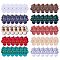 60Pcs 10 Colors Acrylic Beads, Imitation Gemstone Style, Mixed Color, 33x23x17mm, Hole: 2mm, 6pcs/color