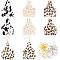 Olycraft DIY Bottle Dangle Earring Making Kit, Including Leopard Print Pattern Cowhide Leather Pendants, Brass Earring Hooks, Mixed Color, 88Pcs/box