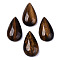 Natural Tiger Eye Cabochons, Teardrop, 28~29x15~17x6~9mm