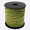 Silver Aluminum Studded Faux Suede Cord, Faux Suede Lace, Yellow Green, 5x2mm, about 20yards/roll