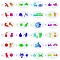 Plastic Face Paint Stencils, Body Facial Painting Tattoo Painting Templates for School Home Party, Sports Themed Pattern, 7.5x14x0.01cm, 24Pcs/set