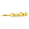 Starfish & Shell Shape 304 Stainless Steel Hair Bobby Pins, Real 18K Gold Plated, 61mm