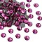 Preciosa&reg Crystal Hotfix Flatback Stones, Czech Crystal, Round(438 11 612 Chaton Rose VIVA 12 &reg), 70350 Fuchsia, SS12(3.3~3.5mm)