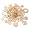 Alloy Cabochons, UV Epoxy Resin Supplies Filling Accessories, for Jewelry Making, Gearwheel & Pointer, Mix Shape, Cadmium Free & Lead Free, Light Gold, 12~28x6.5~24x1.5~3.5mm, about 110~125pcs/bag