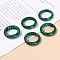 Synthetic Malachite Plain Band Finger Rings, Inner Diameter: 18~20mm