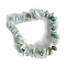 Natural Aquamarine Stretch Bracelets, Chip, 17~22cm