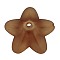 Chocolate Frosted Transparent Acrylic Flower Beads, about 16mm in diameter,12mm thick, hole: 1.5mm