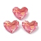 Glass Rhinestone Cabochons, Point Back & Back Plated, Faceted, Heart, Fuchsia, 10x12x5mm