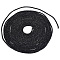 10 Yards PVC Tubular Synthetic Rubber Cord, Hollow Pipe, with Paillette, Black, 5mm, Hole: 1.6mm