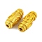 Brass Beads, Lead Free & Cadmium Free, Barrel, Golden, 16x7x6mm, Hole: 2mm