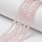 Glass Beads Strands, Faceted, Rondelle, Pink, 2.9~3.3x2mm, Hole: 0.8mm, about 145~150pcs/strand, 34~35cm