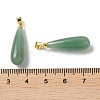 Natural Green AventurineTeardrop Pendants X-G-Q005-03G-06-3