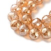 Transparent Electroplate Glass Beads Strands EGLA-N002-34H-F01-3
