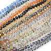 Transparent Electroplate Glass Beads Strands EGLA-P062-01A-1