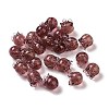 Handmade Gold Foil/Sand Lampwork Glass Beads LAMP-G158-05-2