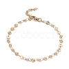 PVD Vacuum Plating 304 Stainless Steel Flat Round Link Chain Bracelets BJEW-I295-05C-G-1