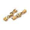 Ion Plating(IP) 304 Stainless Steel Lobster Claw Clasps with Cord Ends STAS-H179-02G-2
