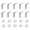 10Pcs 201 Stainless Steel Stud Earring Findings with Hole EJEW-FS0001-14D-1