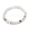 Natural Agate Bead Stretch Bracelets BJEW-K212-A-004-1