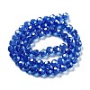 Electroplate Transparent Glass Beads Strands EGLA-A035-T10mm-A21-2