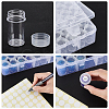 120 Grids Mini Round Plastic Jewelry Screw Top Bead Jars Sets AJEW-WH0348-305-4