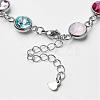 304 Stainless Steel Glass Link Bracelets BJEW-JB02795-4