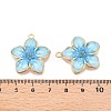 Rack Plating Alloy Enamel Pendants ENAM-N056-365KCG-04-3