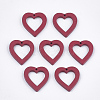 Painted Poplar Wood Pendants WOOD-T021-06B-1