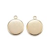 Ion Plating(IP) 304 Stainless Steel Pendant Cabochon Settings X-STAS-G127-13-12mm-G-2