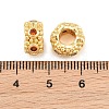 Brass Micro Pave Orange Cubic Zirconia European Beads CU-CBAB99C-03G-3