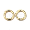 Brass Pave Clear Cubic Zirconia Spring Gate Rings X-KK-J301-15G-1