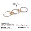 304 Stainless Steel Micro Pave Clear Cubic Zirconia Finger Rings FS-WGBE181-10-1
