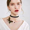 2Pcs Alloy & Black Velvet Heart Pendant Double Layer Choker Necklaces NJEW-WH20002-11C-4