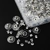 300Pcs 3 Style Brass & Plastic Ear Nuts FIND-YW0002-17P-2