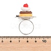 Afternoon Tea Resin & Plastic Adjustable Finger Rings for Women RJEW-K317-01C-3