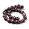 Handmade Printed Porcelain Beads PORC-F005-02B-5