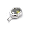 925 Sterling Silver Cubic Zirconia Oval Charms STER-S006-01S-H-2