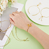 12Pcs Brass Beaded Slider Bracelets MAK-GA0001-02-3