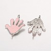 Platinum Plated Palm Alloy Enamel Links connectors ENAM-J527-05P-1